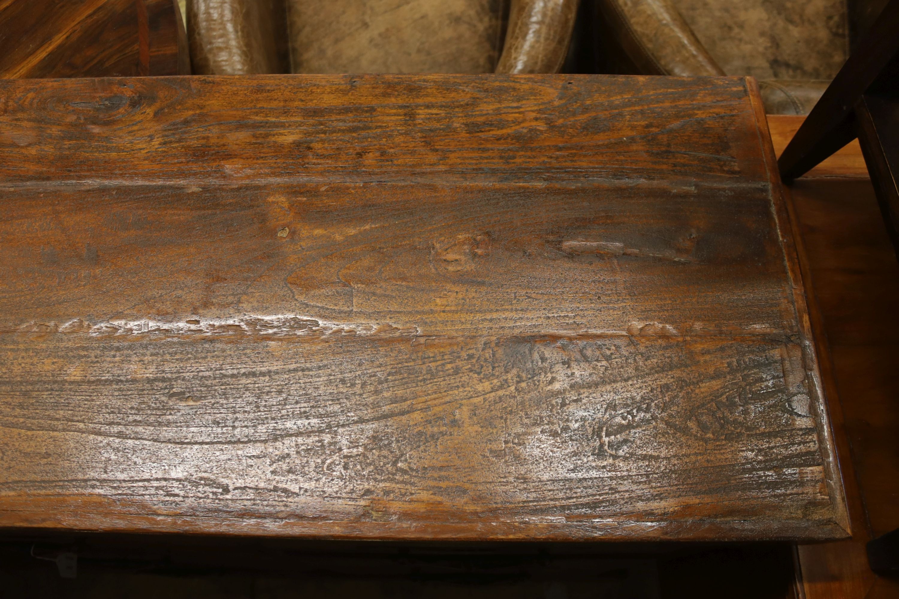 A modern hardwood nine-drawer chest, width 158cm, depth 46cm, height 91cm